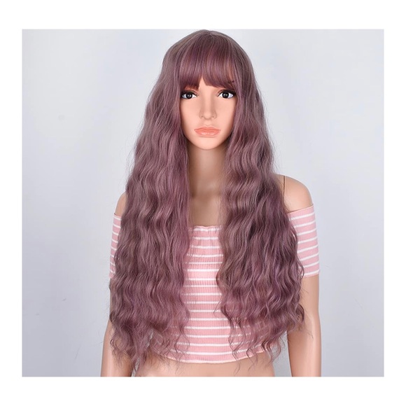 Forcuteu Other - 🧞 Dusty Lavender Purple Long Wavy Wig Costume Hair Halloween Cosplay NEW